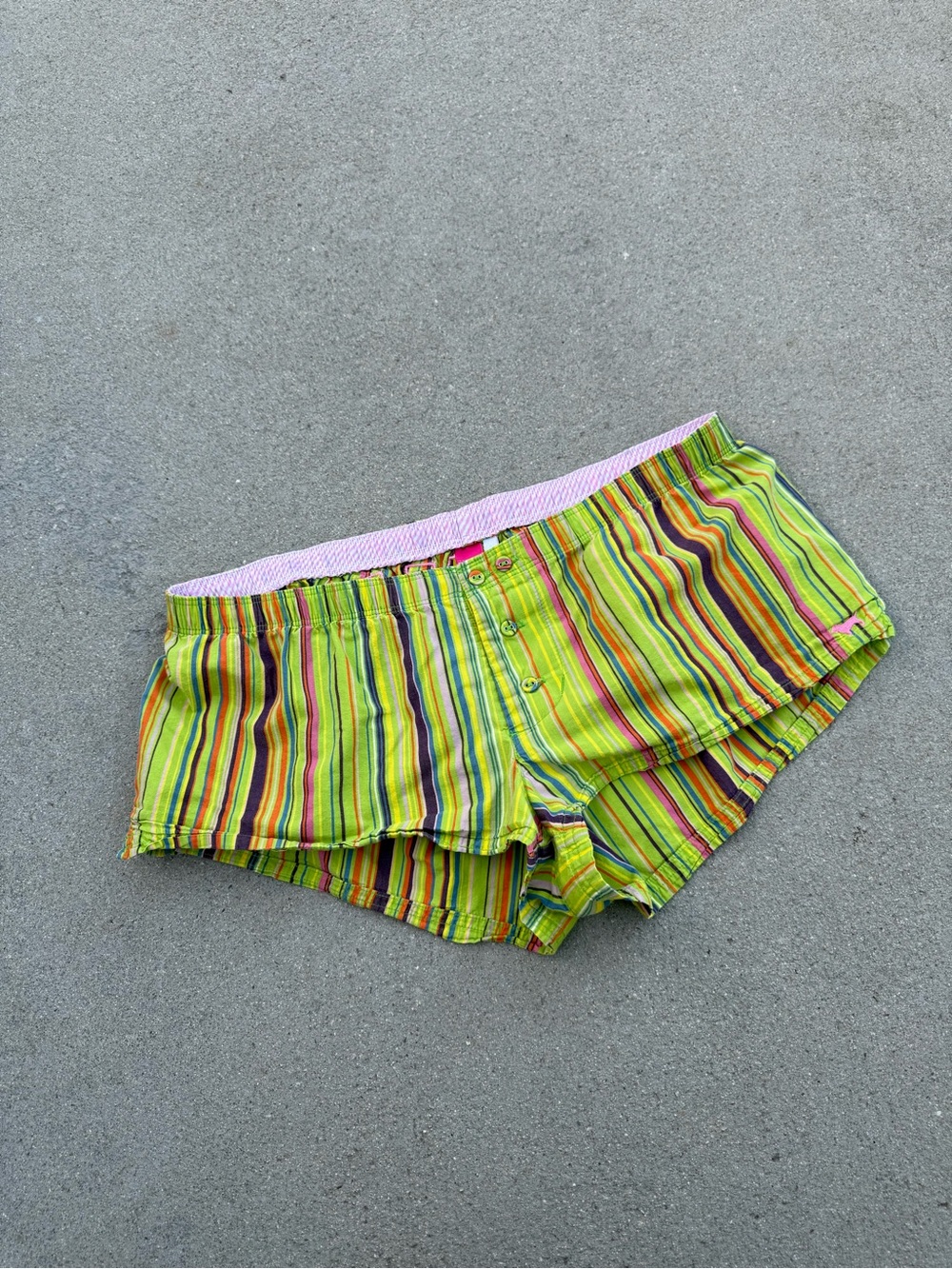 Y2K victoria's secret "pink" striped shorts